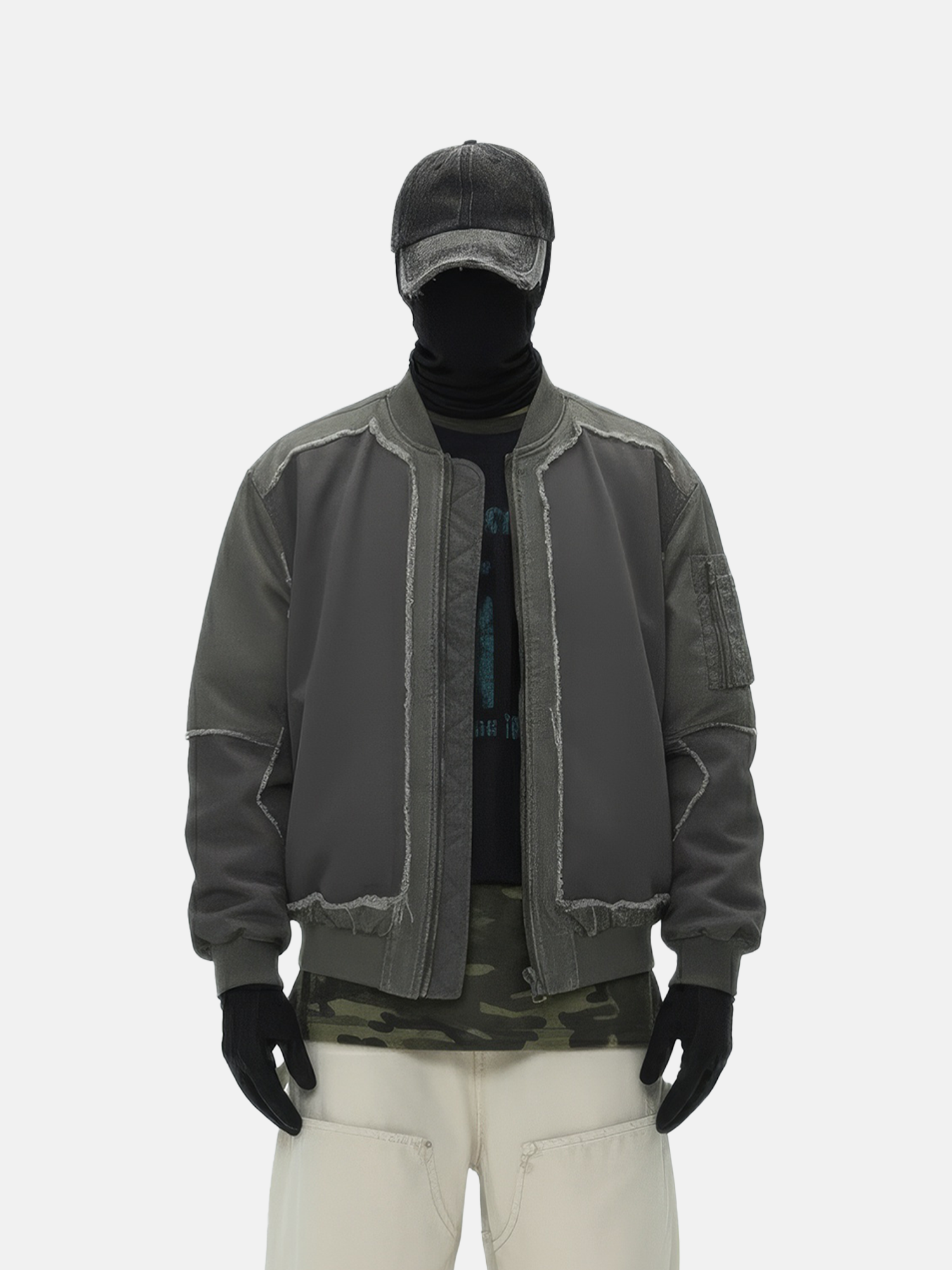 Patchwork Bomber Jacket