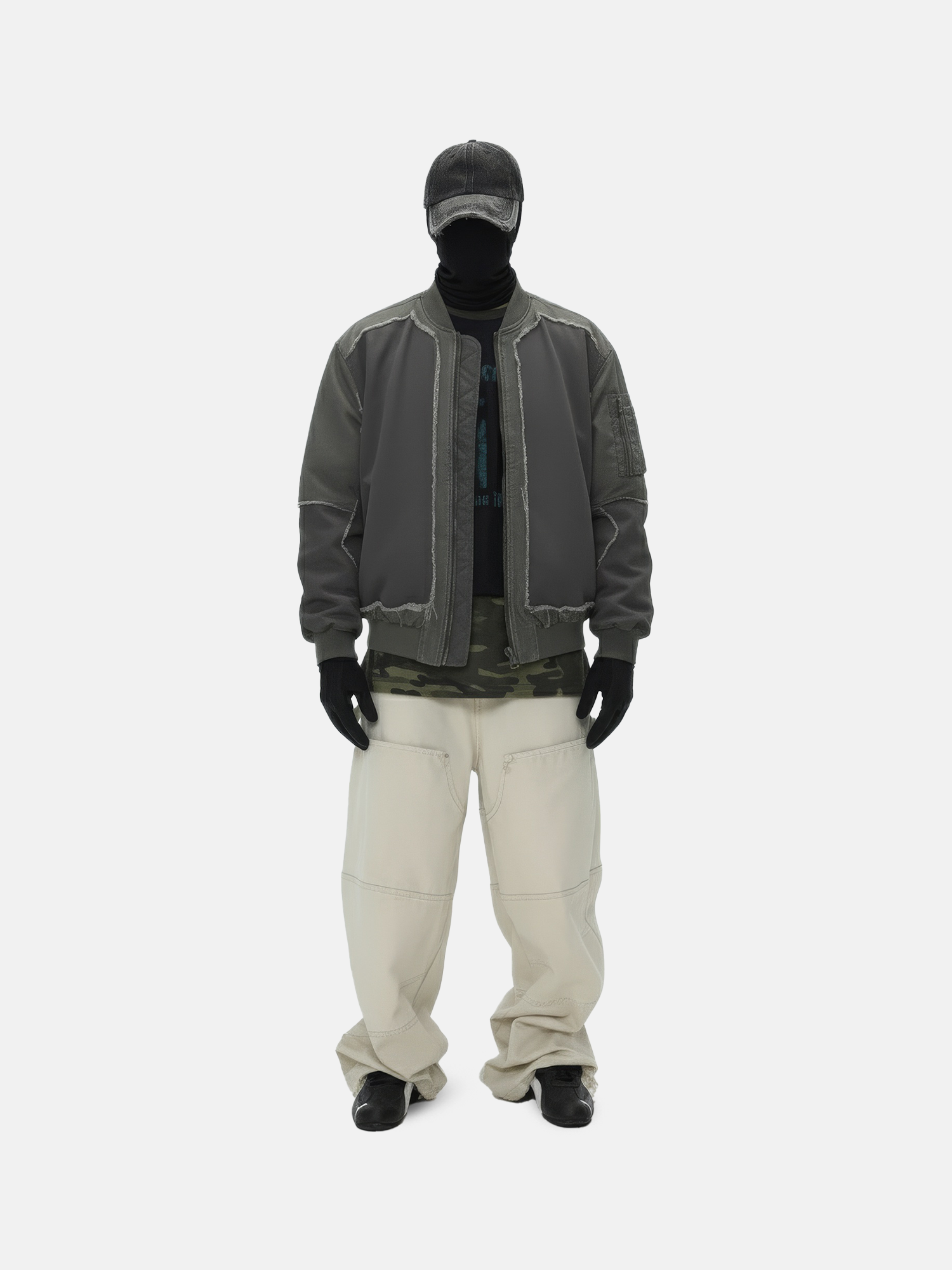 Patchwork Bomber Jacket