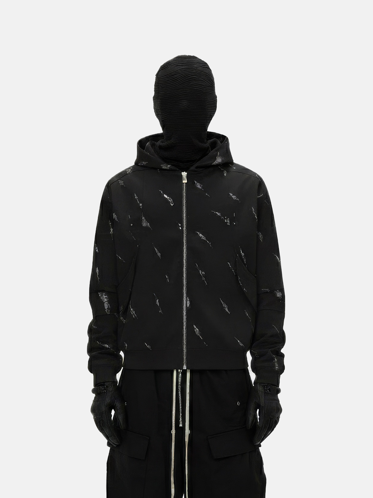 Patterned Hoodie