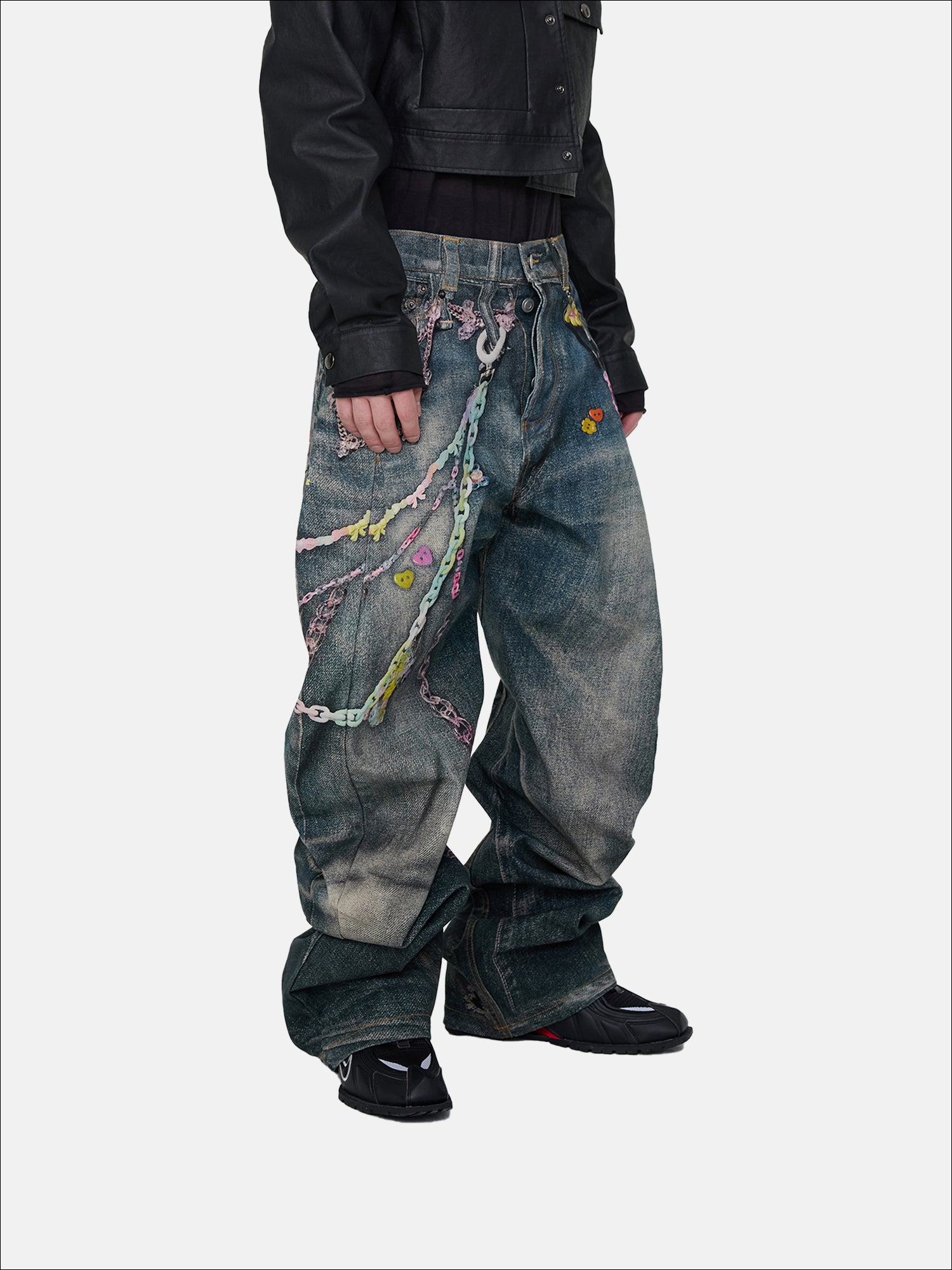 Painted Chain Jeans