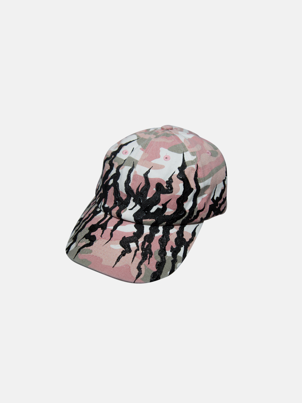 Pink Camo Flame Cap