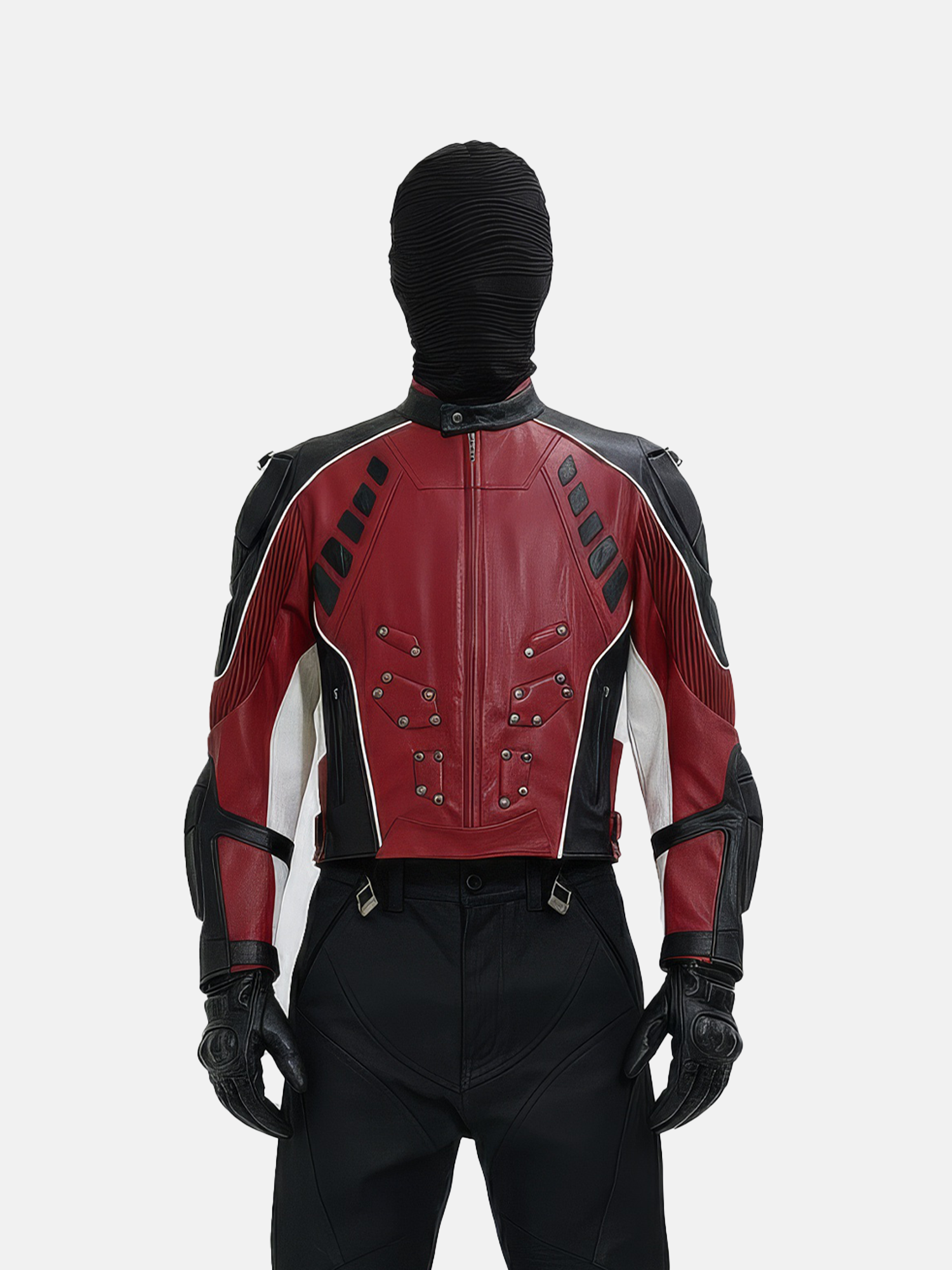 Red Black Moto Jacket