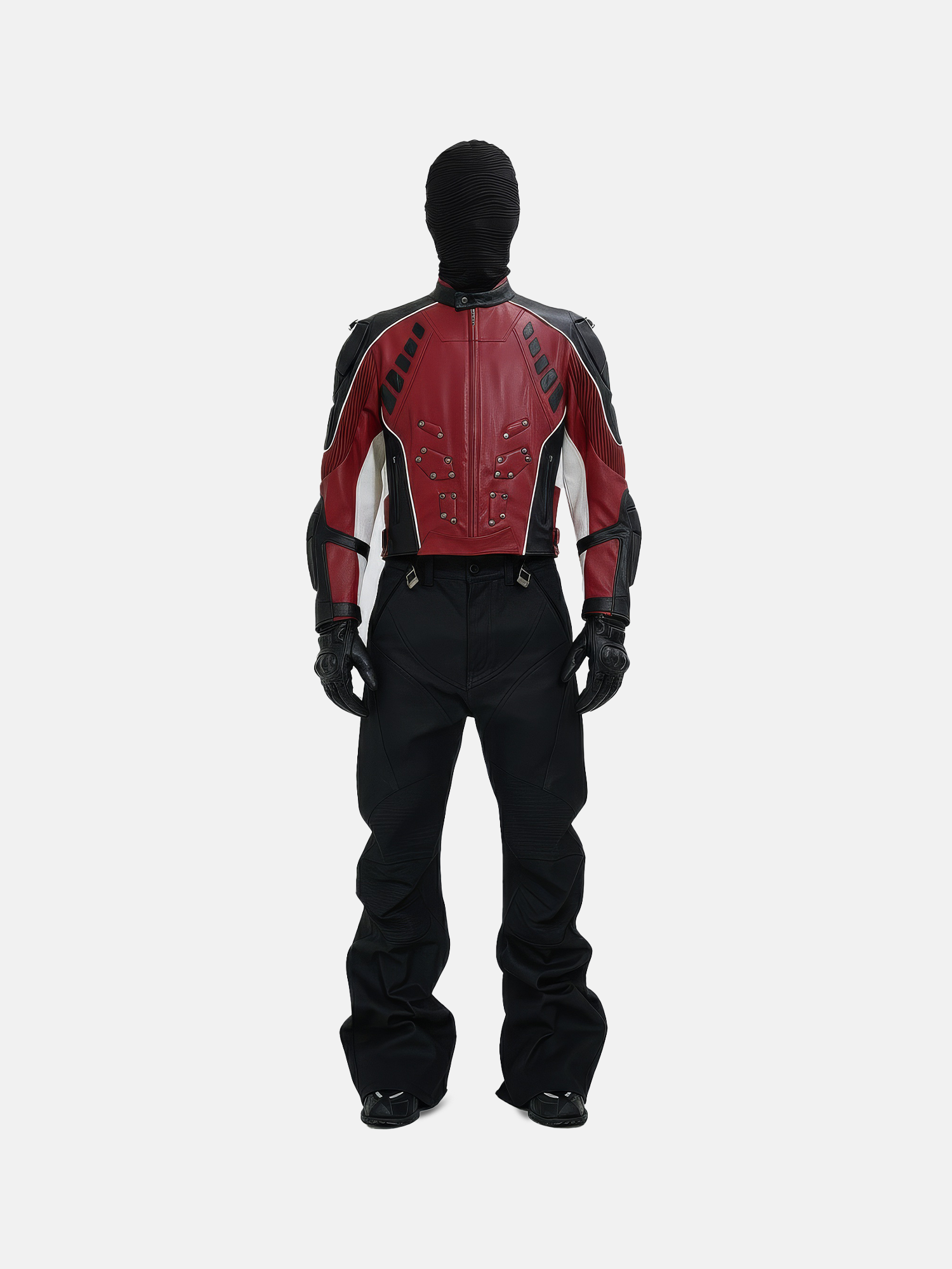 Red Black Moto Jacket