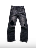 Rebel Straight Fit Jeans mit Destroyed-Effekten