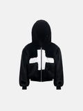 Omkeerbaar bontjack in villain-stijl