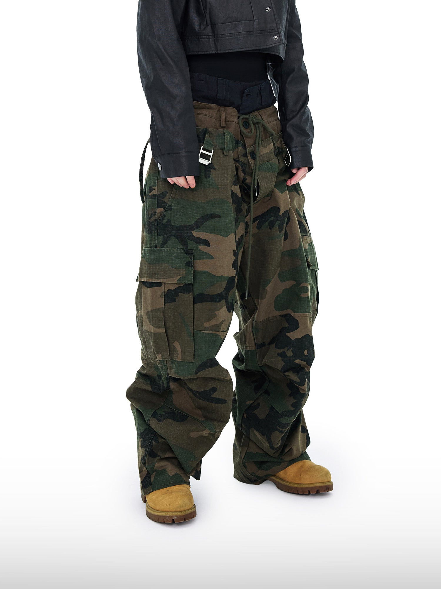 Triple-Waist Camo Pants