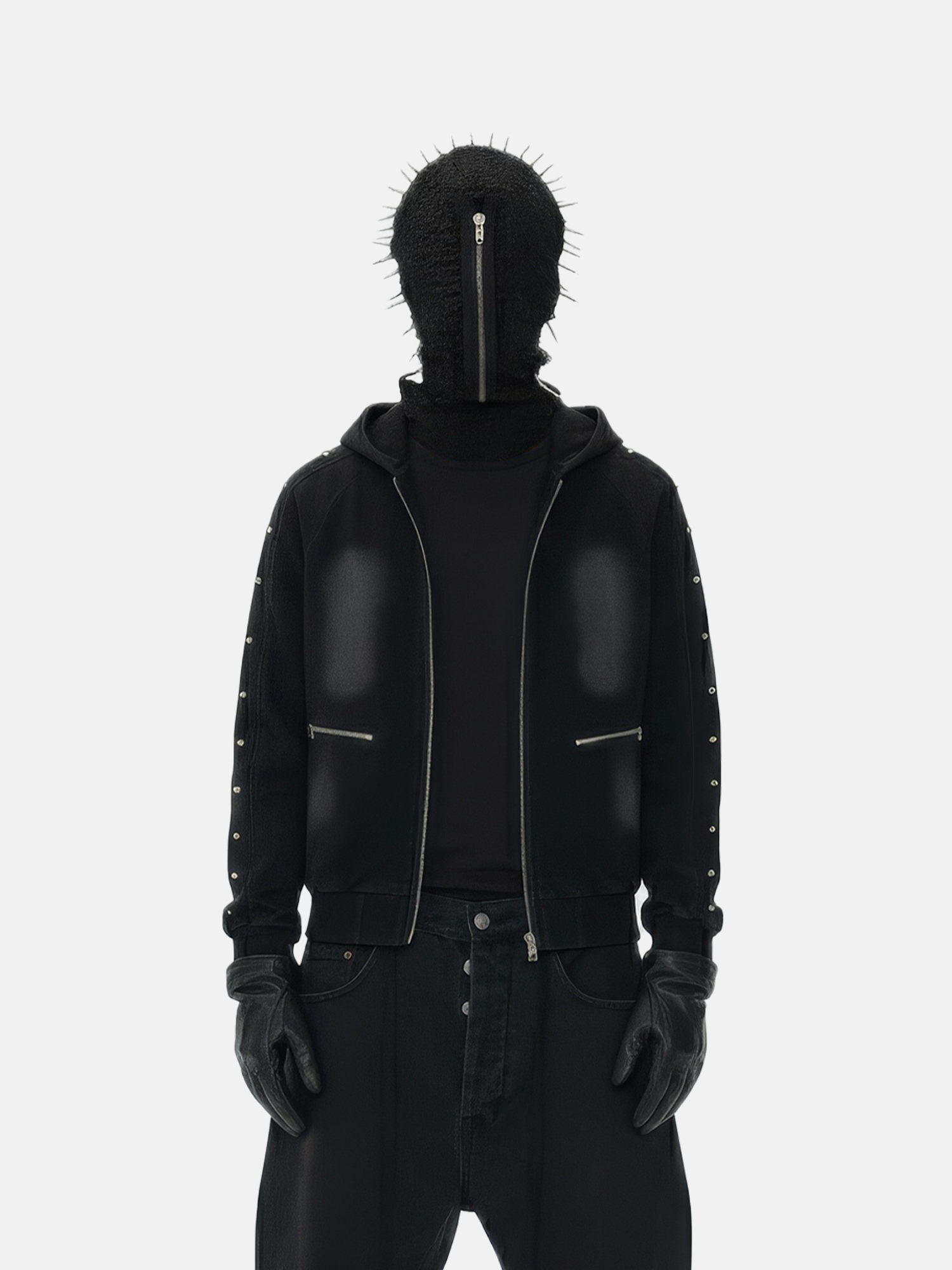 Studded Hoodie Jacket