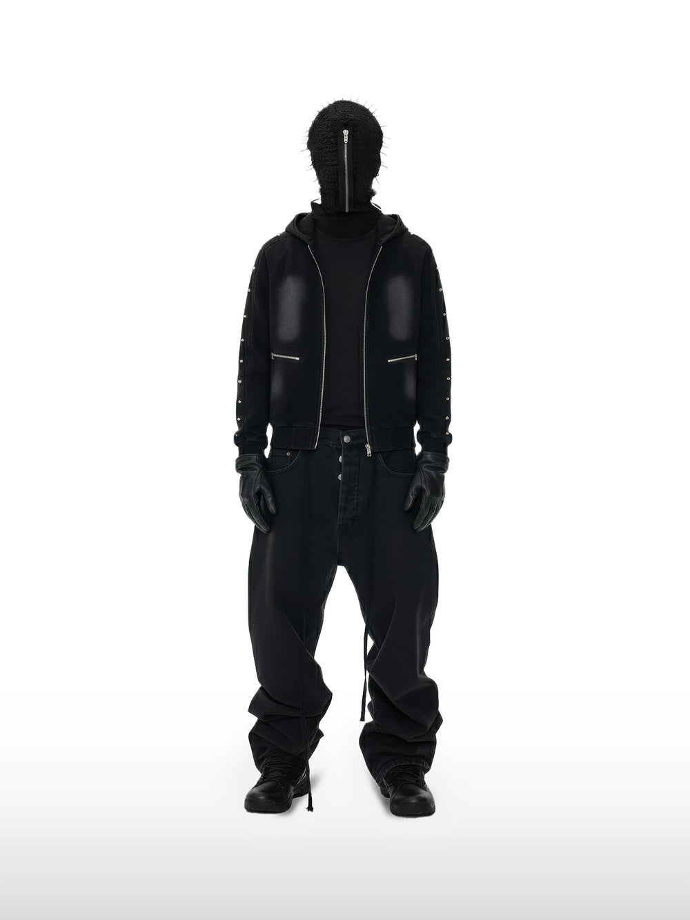 Kapuzenjacke mit Nieten