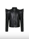 Lederjacke „Sculpted Peak“