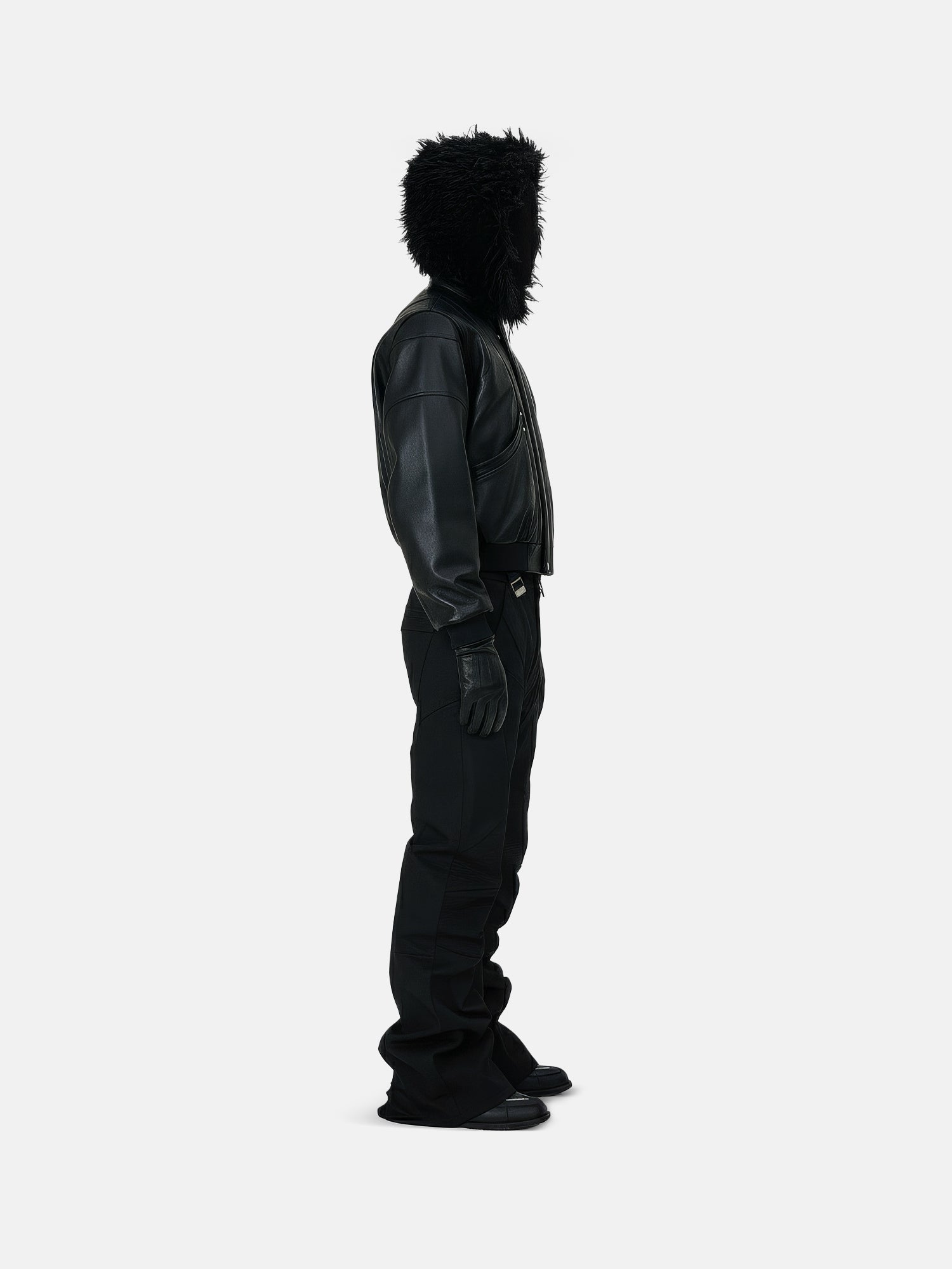 Shadow Faux Leather Hooded Jacket
