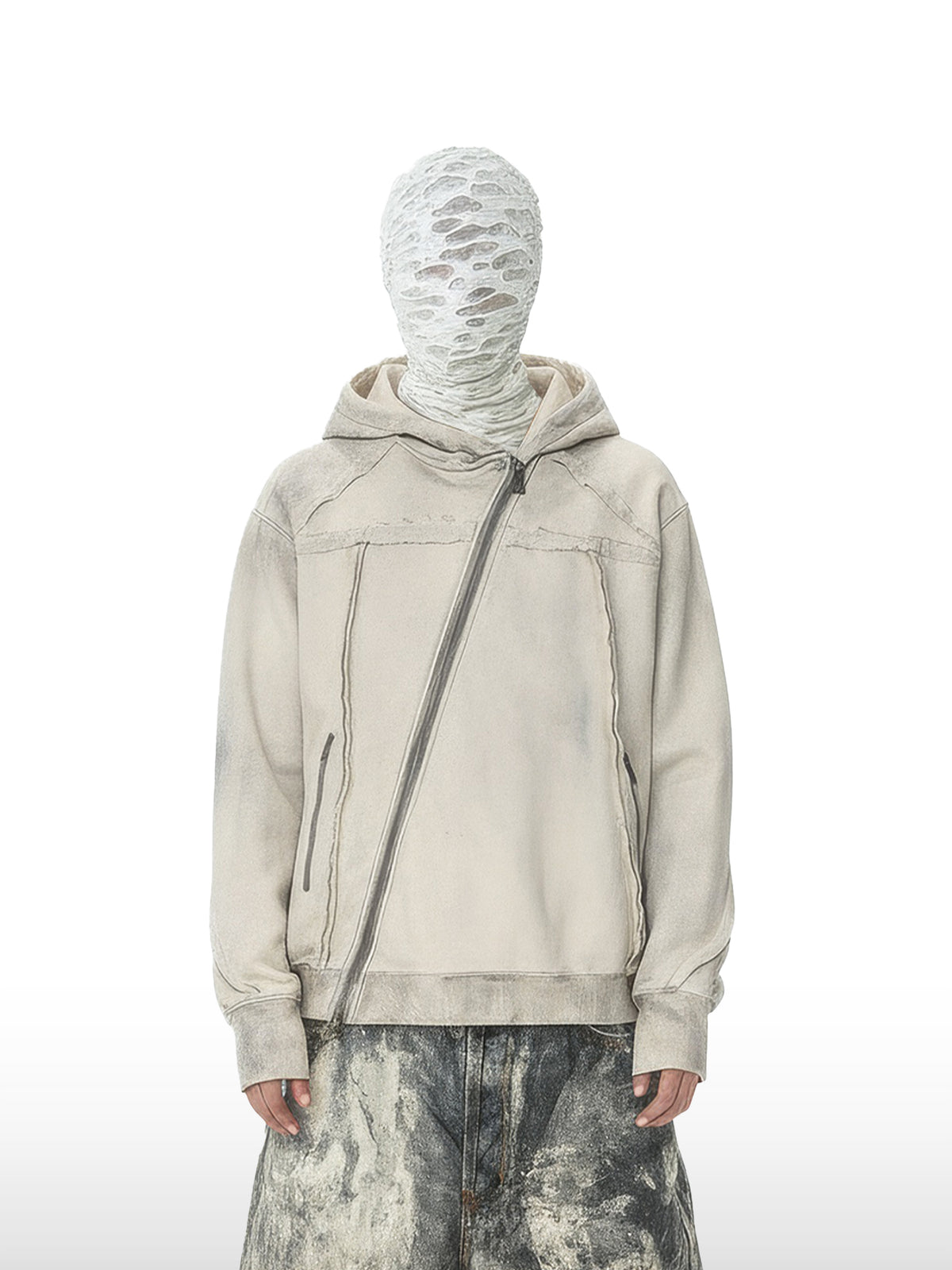 Kapuzenjacke mit seitlichem Reißverschluss