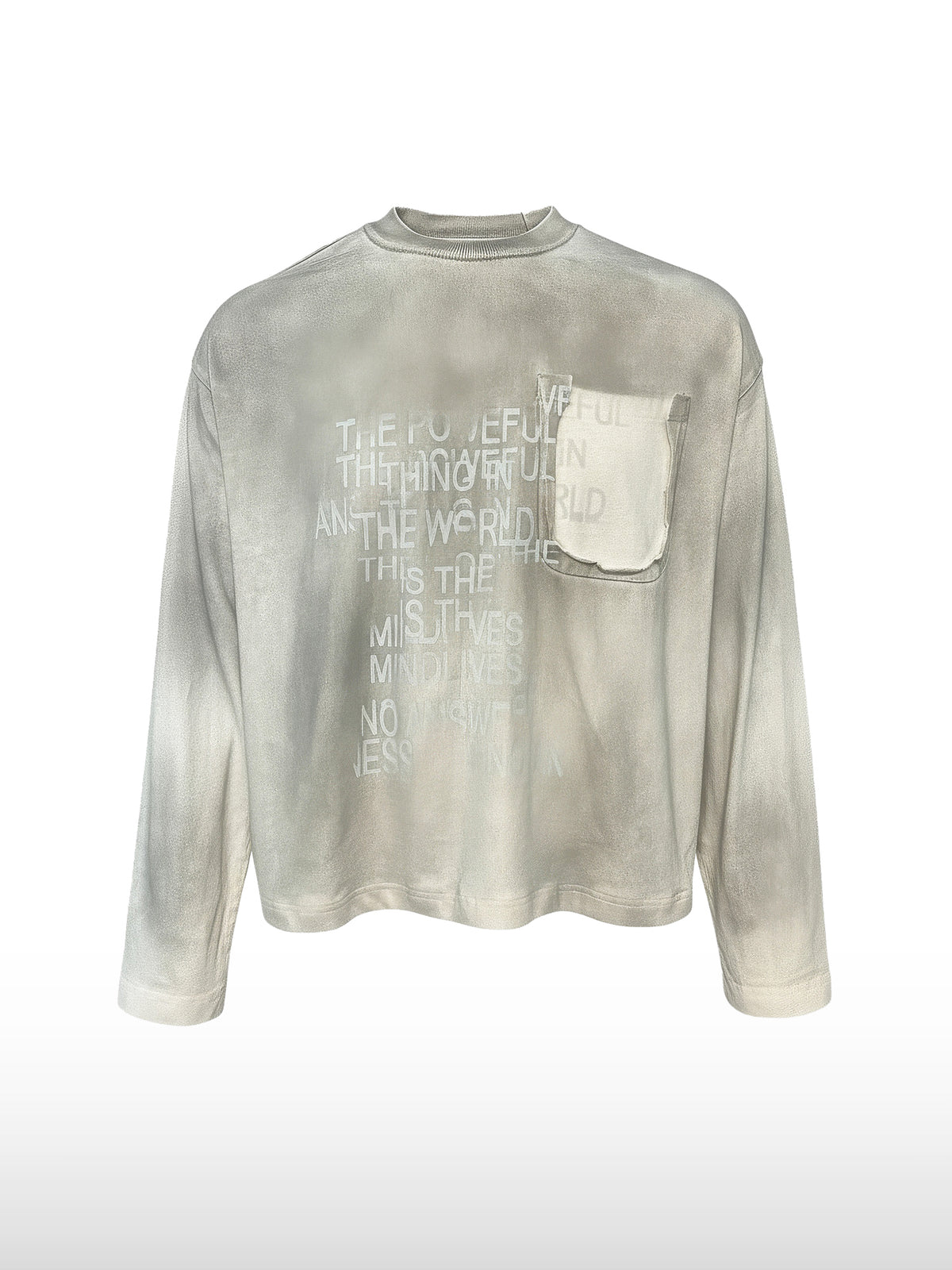 T-shirt met stonewash-tekst
