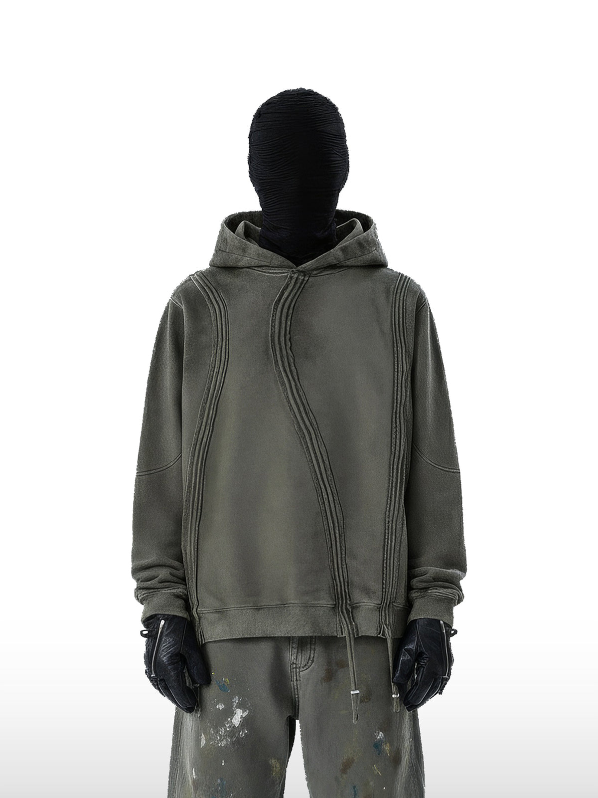 Hoodie met trekkoord in streetwearstijl