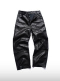 Leren broek met studs