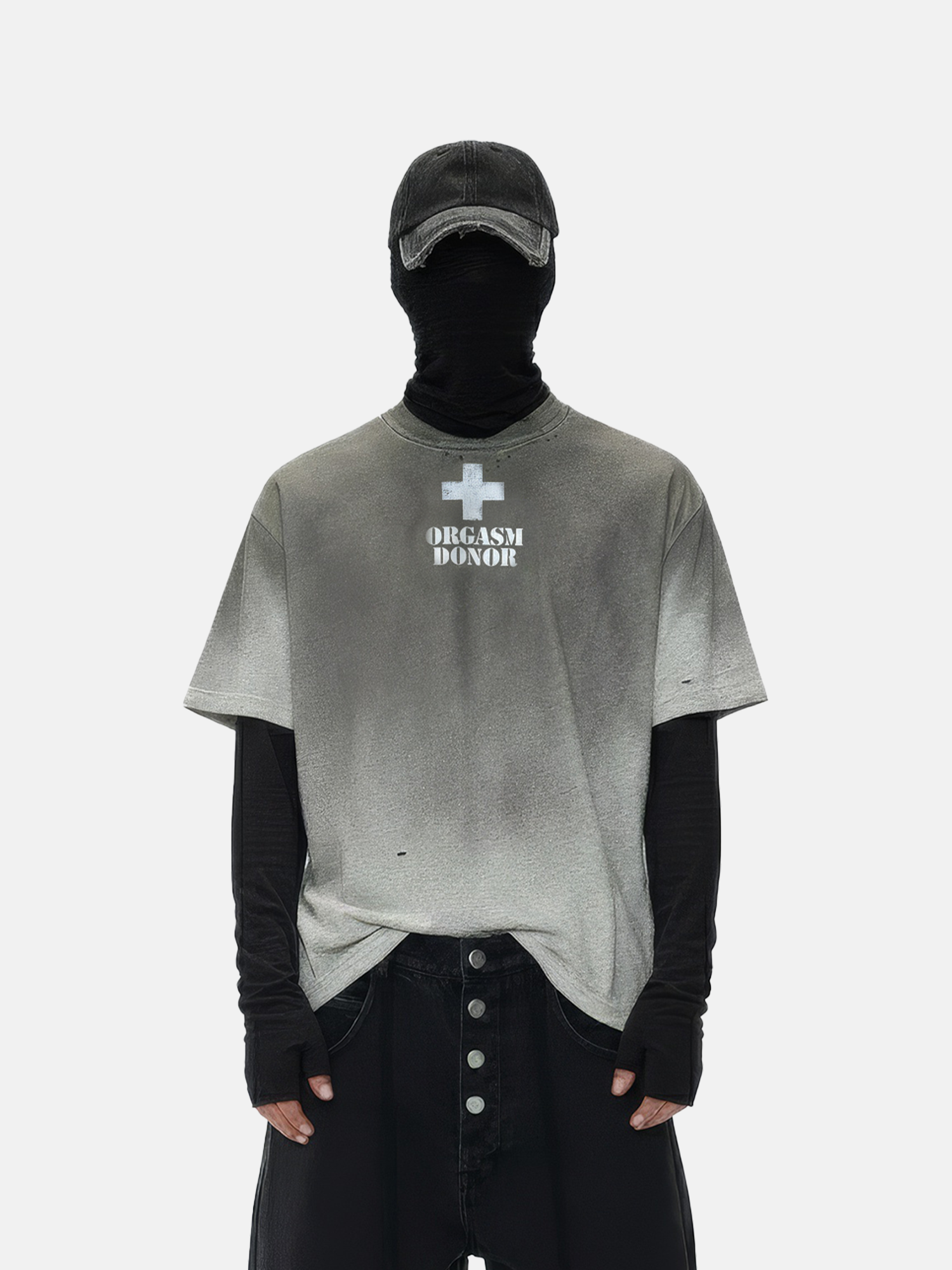 T-Shirt mit Void-Print