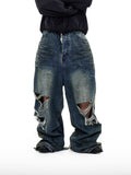 Destroyed Wide Jeans