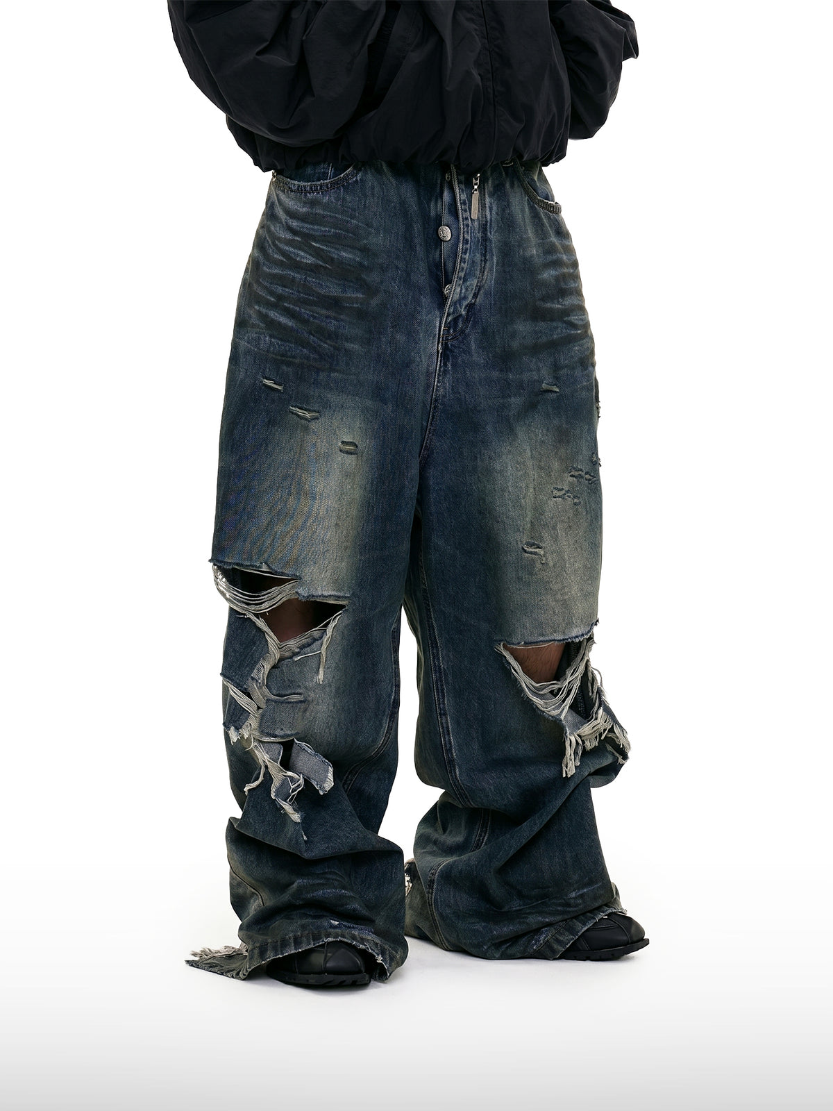 Destroyed Wide Jeans