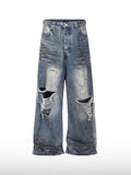 Destroyed Wide Jeans